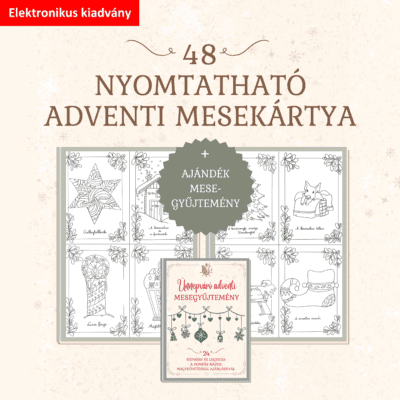 Nyomtatható Adventi mesekártyák mesékkel – 24+24 darab