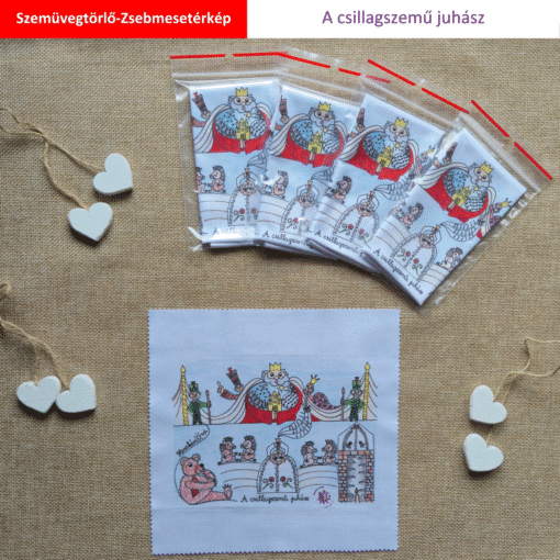 Pompás ZsebMesetérkép szemüvegtörlőn - Csillagszemű juhász - Image 2