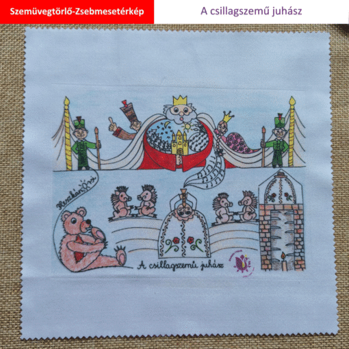 Pompás ZsebMesetérkép szemüvegtörlőn - Csillagszemű juhász - Image 3