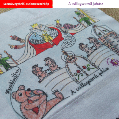 Pompás ZsebMesetérkép szemüvegtörlőn - Csillagszemű juhász