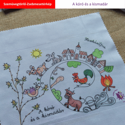 Pompás ZsebMesetérkép szemüvegtörlőn - A kóró és a kismadár