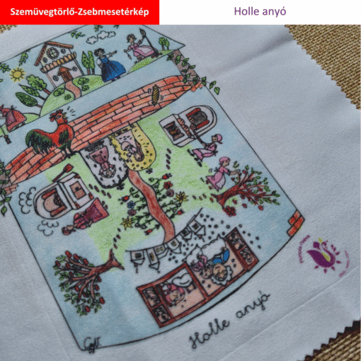 Pompás ZsebMesetérkép szemüvegtörlőn - Holle anyó