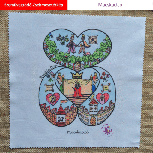 Pompás ZsebMesetérkép szemüvegtörlőn - Macskacicó - Image 2