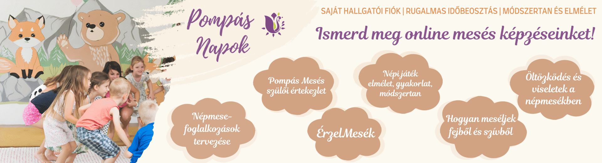 Fejléc online mesés képzések - Pompás napok